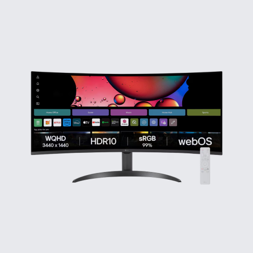 LG Smart 34 (86.36 cm) 21:9 Curved WQHD (3440x1440) with webOS